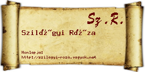 Szilágyi Róza névjegykártya